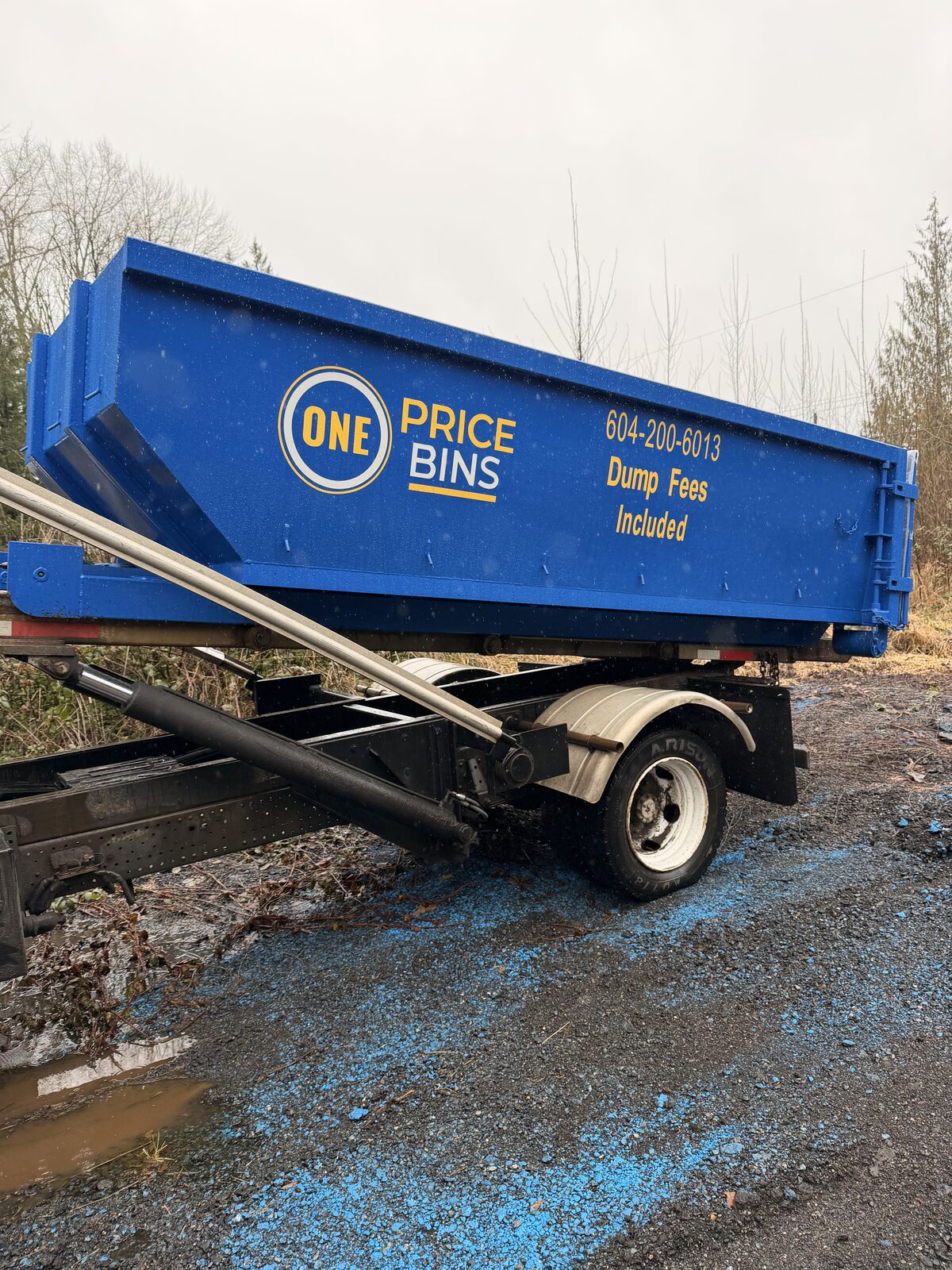 One Price Bins roll-off bin delivered on-site