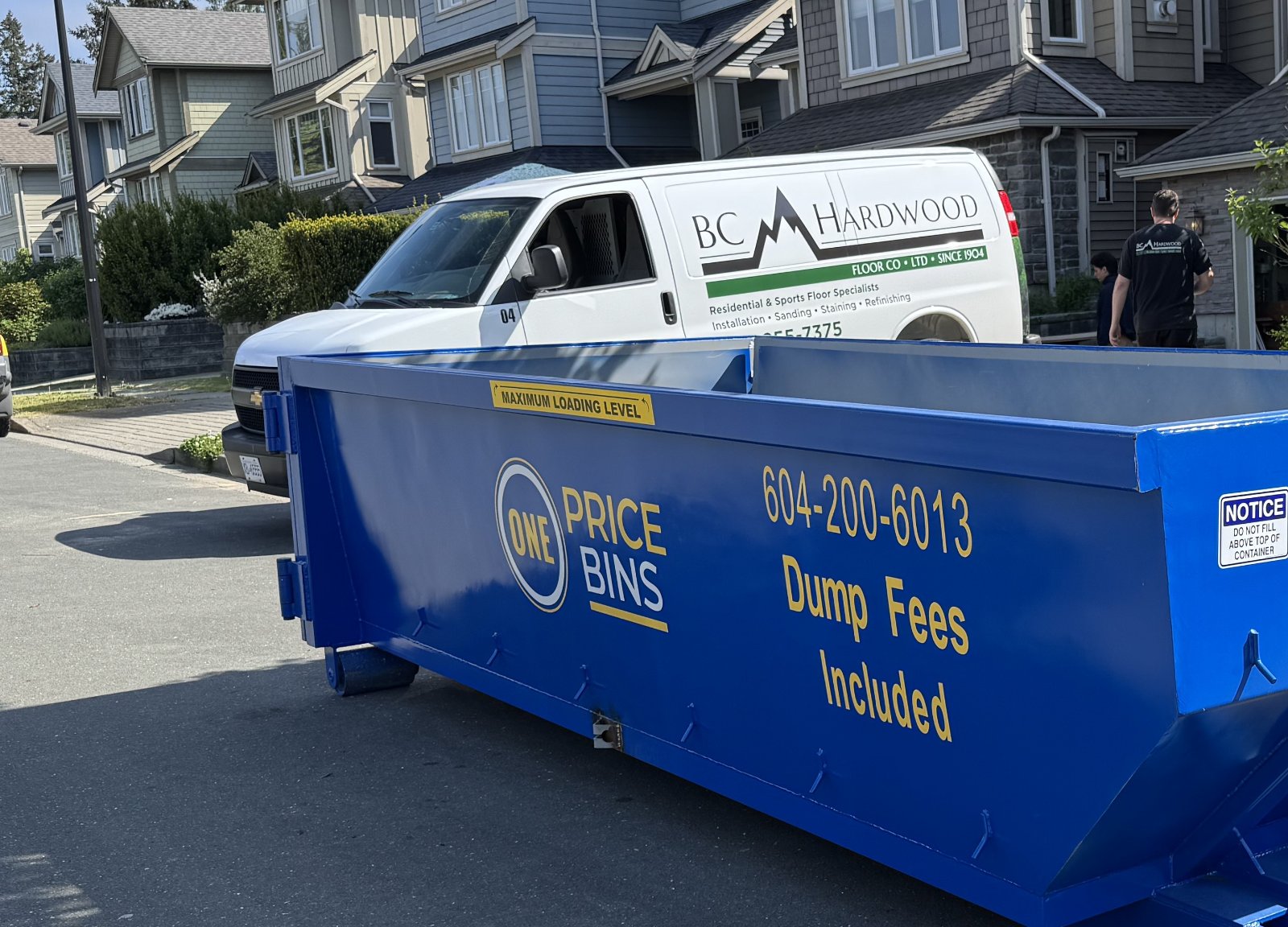One Price Bins roll-off bin delivered in Aldergrove, BC